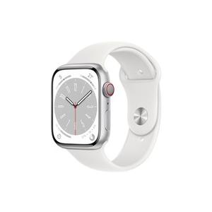 ★Apple Watch Series 8 GPS+Cellularモデル 45mm MP4J3J/A [シルバー/ホワイトスポーツバンド]｜d-rise