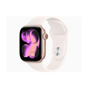 ★アップル / APPLE Apple Watch Series 11 GPSモデル 42mm MEU44J/A [ローズゴールド・ライトブラッシュスポーツバンド M/L]