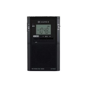 ★TOSHIBA / 東芝 LEDライト付きポケットラジオ AUREX AX-PRU60(K) [ブ...