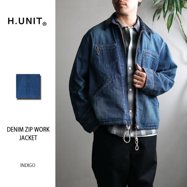 2026秋冬新作 H.UNIT Denim Zip Work Jacket (Washed) H-J...