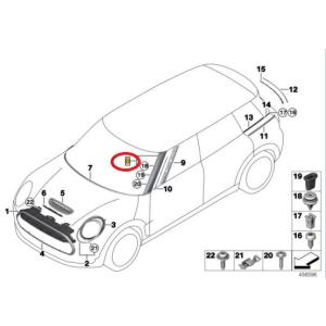 【値下】BMW MINI Ｒ６０　純正ピラーカバーリング　4個セット 値下】BMW MINI R60 純正ピラーカバーリング 4個セット BMW
