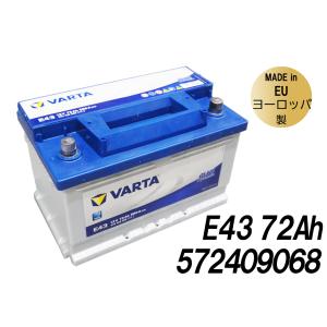 EU製 VARTA バルタ バッテリー E43 LBN3 72Ah ブルーダイナミック シリーズ  572409068