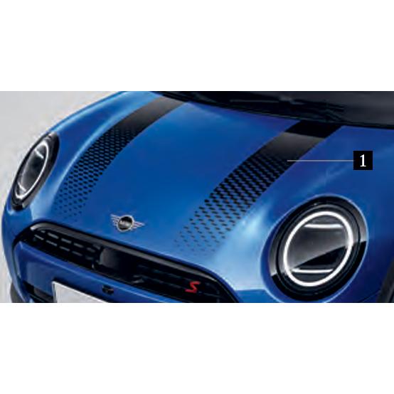 BMW MINI ミニ 純正アクセサリー JCW ボンネット ブラック スポーツ ストライプ 511...