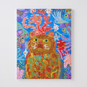 [11月下旬入荷予定] ゆめみるねこ【珊瑚ピムス】キャラファインボードF6