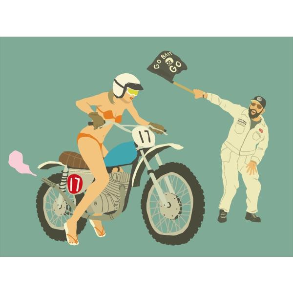 [受注販売 額装あり] アート作品 『GO BABY GO』