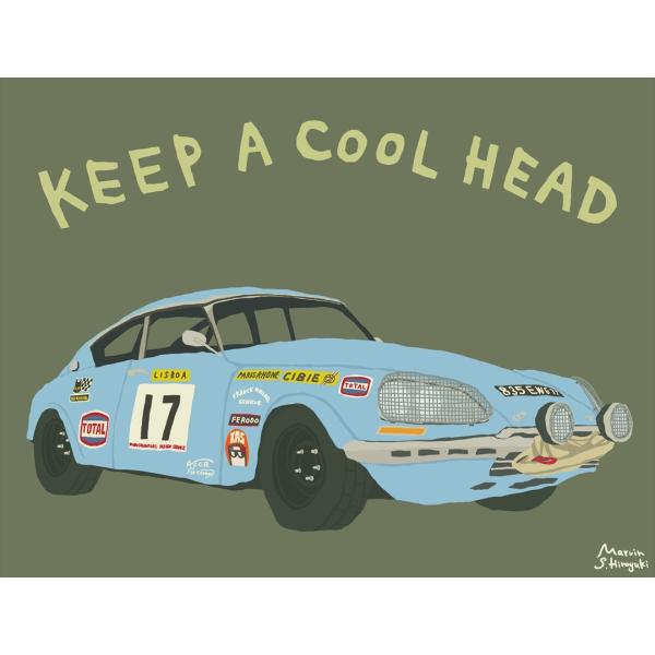 [受注販売 額装あり] アート作品 『KEEP A COOL HEAD』