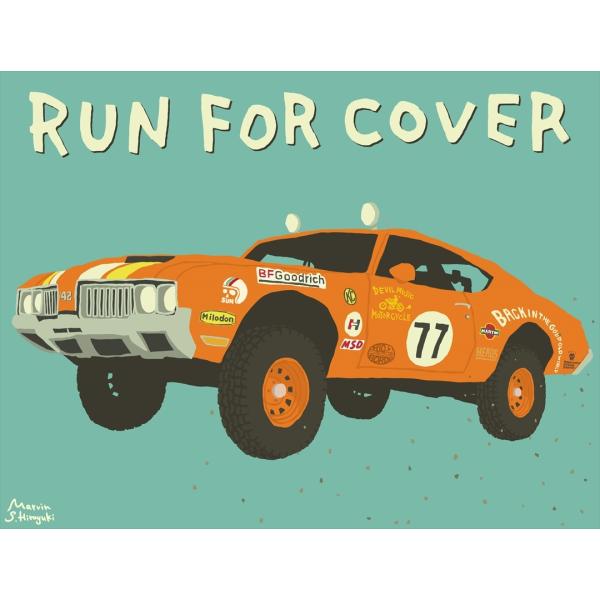 [受注販売 額装あり] アート作品 『RUN FOR COVER』