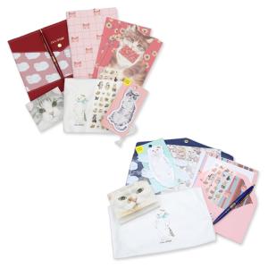 CAT’S ISSUE Stationery set ブルー／レッド｜d-tsutayabooks