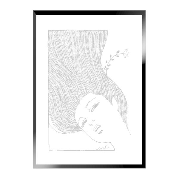 [受注販売] 上村一夫シルクスクリーンポスター A4 白