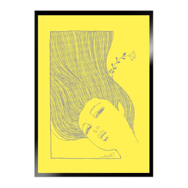 [受注販売] 上村一夫シルクスクリーンポスター A4 イエロー