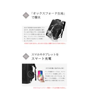 ビジネスリュック バックパック 旅行用 2泊3...の詳細画像3