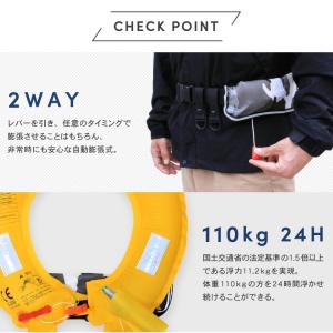 ライフジャケット ベルト/自動膨張式 CE認証...の詳細画像3