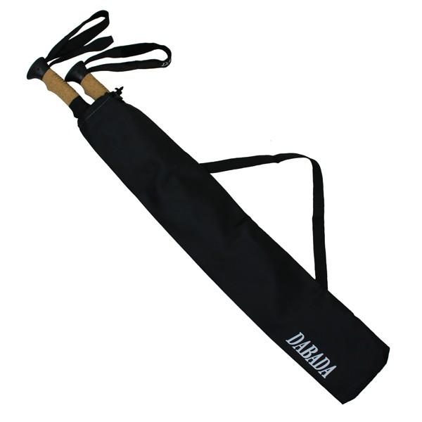 トレッキングポール収納袋 縦72×横13cm 登山用品 ポール収納 ナイロン袋 黒 ブラック