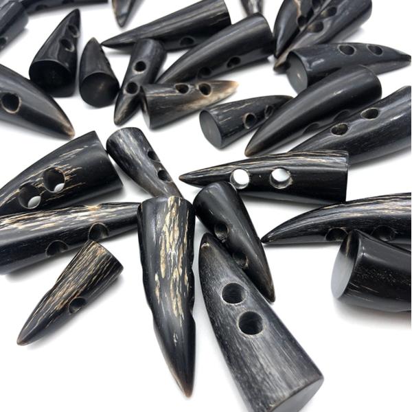 ダッフルコート用 牛角トグルボタン45mm　一個入り　 水牛ボタン　天然素材　