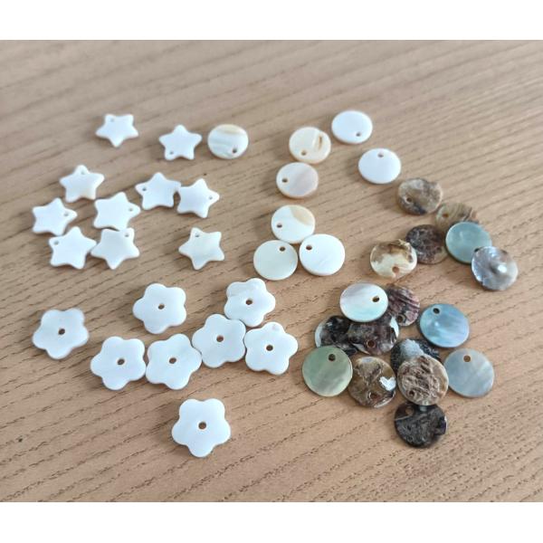 貝ボタン 11.5mm 貝 1穴　1個入 天然素材