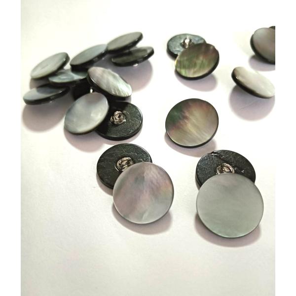 貝ボタン(黒蝶貝) 裏穴シェルボタン 裏足付き　20mm 1個入 天然素材