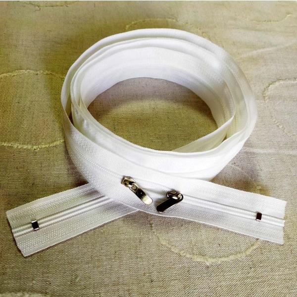 両開きコイルファスナー  両端 止め 50cm/60cm/70cm/80cm/90cm/100cm ...