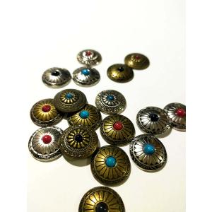 ネジ式ボタン コンチョ 金具 カシメ 幅20mm　1個入