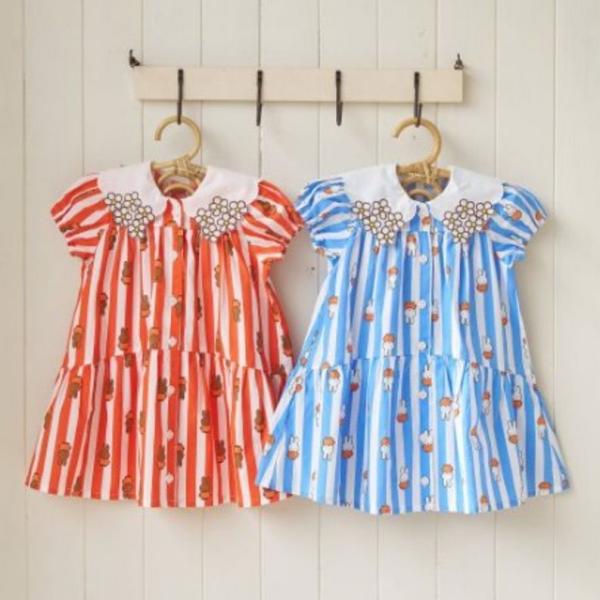 apres les cours アプレレクール  Dick Bruna ストライプワンピース(80~...