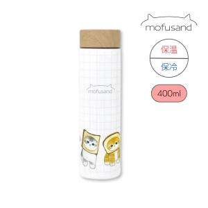 最短即日出荷 mofusand　ステンレスボトル400ml（パンにゃん)  モフサンド もふさんど 水筒 保温 保冷 送料無料｜dachsjapan