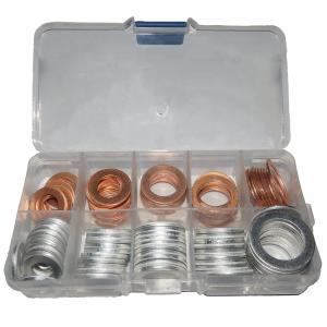 dack-in 汎用 銅ワッシャー アルミワッシャー ドレンワッシャー ドレンパッキン 銅 パッキン（10種 M10 M12 M14 M16 M18）100個