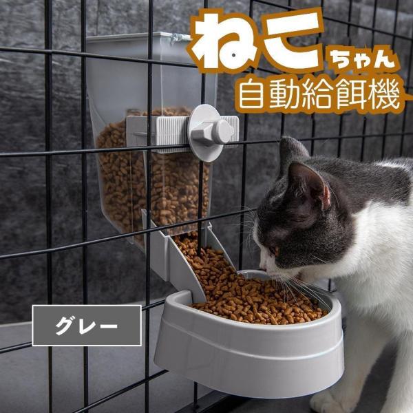 猫 エサ 給餌器 餌やり機 餌入れ容器 ネコ用 自動 給餌機 犬 ゲージ取付 ペット