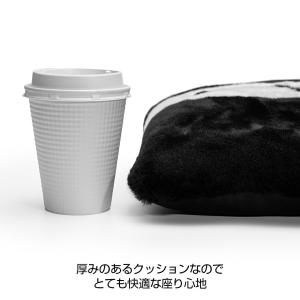 D.A.D もふもふクッション ブラック/ホワ...の詳細画像5