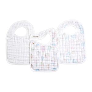 aden + anais エイデンアンドアネイ スナップビブ | オーガニック 3枚セット コットン ビブ よだれかけ ダブルガーゼ ギフト