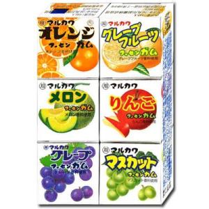 【丸川製菓】80円　フルーツ６マーブルガム（15個入）