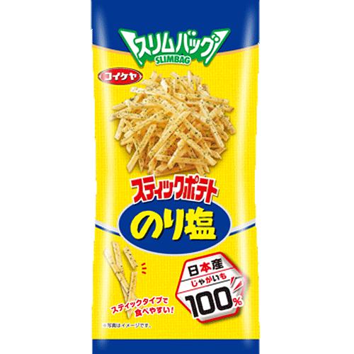 【湖池屋】100円　スリムバッグ スティックポテトのり塩40g（6袋入）
