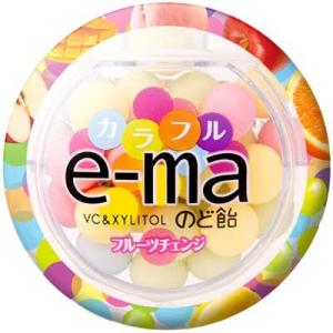 UHA味覚糖　e-maのど飴容器 カラフルフルーツチェンジ（6個入）