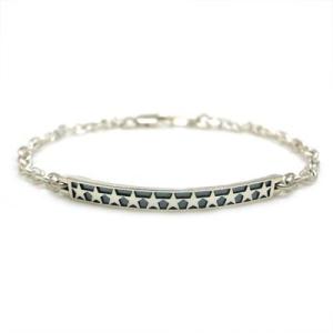 ブレスレット シルバー 星 スター シルバー925 シンプル カジュアル おしゃれ オリジナル ハン...