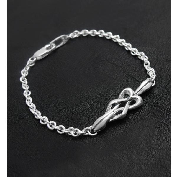 【メール便！送料無料※指定日・ 代引き不可】 レディース ブレスレット  絆 結び チェーン シルバ...