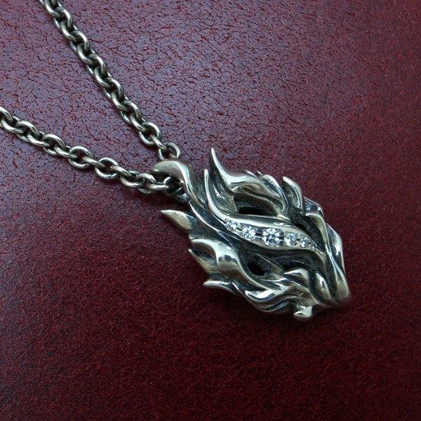 [送料無料][D.four Volcano] 炎モチーフキュービックジルコニア シルバーペンダント ...