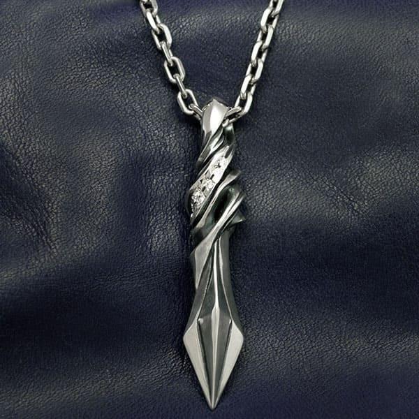 [送料無料][D.four]槍モチーフ キュービックジルコニア シルバーペンダント[Gae Bolg...