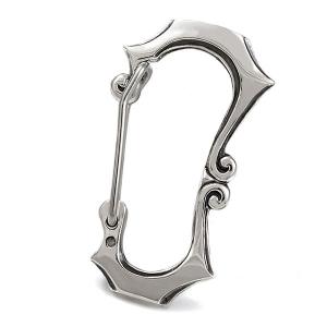 カラビナ付きシルバーキーホルダー シルバーキーホルダー プレーン カラビナ キーチェーン