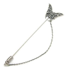 【メール便！送料無料※指定日 ・代引き不可】ラペルピン シルバー スーツアクセサリー バタフライ 蝶...
