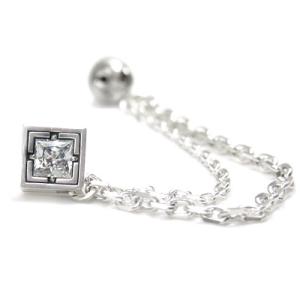 送料無料 ラペルピン スーツ シルバー キュービックジルコニア メンズ チェーン 人気 プレゼント ...