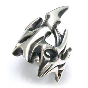 送料無料 銀製 氷塊の結晶モチーフ メンズ 刻印 ドメスティック ブランド シルバーリング/指輪/D...