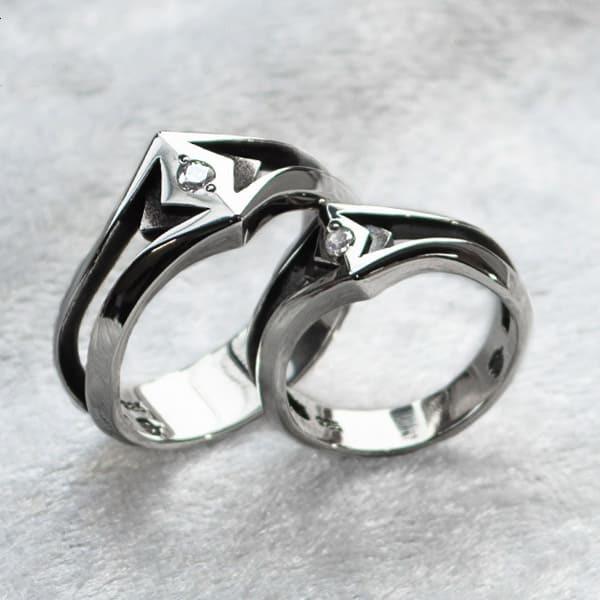 [送料無料]シルバーペアリング 刻印OK 選べる誕生石 DAgDART/ダグダート ペア価格 DR-...