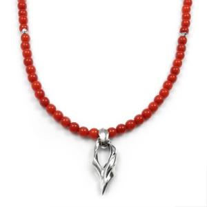 送料無料 天然石 パワーストーン ペンダント サンゴ シルバー アクセサリー おしゃれ 人気 ドメス...