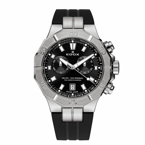 EDOX エドックス デルフィン オリジナル クロノグラフ 10113-3CA-NIN メンズ 腕時...