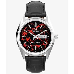 TIMEX タイメックス Q Timex Red Vega リイシュー パルプ・フィクション ブラックダイヤル レッド マーブル模様 クォーツ TW2Y55700 メンズ 腕時計 国内正規品
