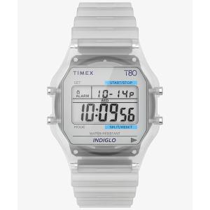 TIMEX タイメックス T80　トランスルーセント クリア クラシック・デジタル INDIGLOバックライト搭載 超軽量 TW2Y36400 メンズ 腕時計 国内正規品 送料無