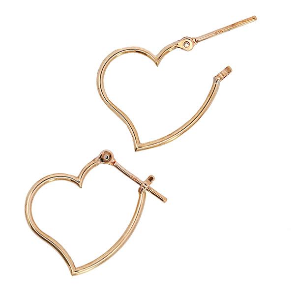 （263681）ハートフープピアス K18