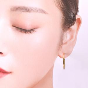 (2-30)大きめ フープピアス 18k シン...の詳細画像3
