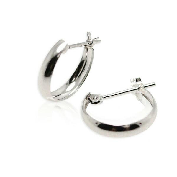 （pm301500）フープ月型ピアス ぷっくり フープピアス Pt900 輪っかリング 3mm×15...