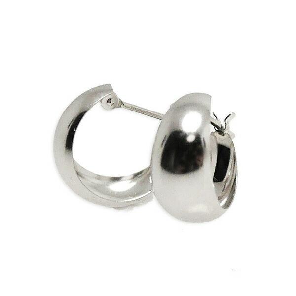 （pm701300）フープピアス プラチナ 月形ピアス Pt900 7mm×13mm 月甲 甲丸 地...