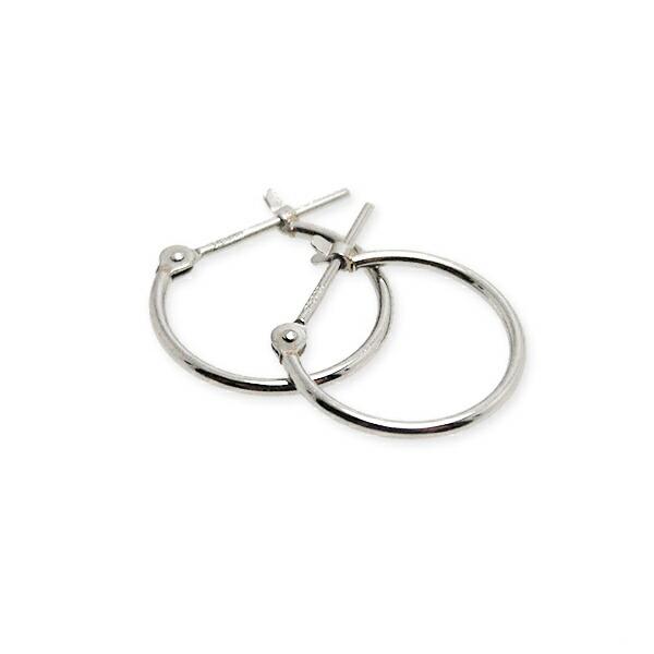 （pp101300）日本製 輪っかピアス Pt900 フープピアス 定番 シンプル 細め 両耳 1ペ...