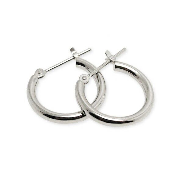 （pp201500）日本製 PT900 地金フープピアス 1ペア 両耳用 定番 シンプル 太め PT...